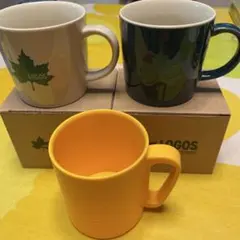 未使用　LOGOSマグカップ2個セット ベージュ　グリーン コールマン　イエロー