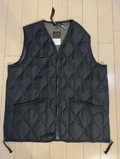 TAION ミリタリーVネックジップダウンベスト(収納袋付き)