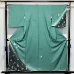 D924 訪問着 斉藤三才 三才鳥 更紗 銀通し 正絹 着物 袷 極美品 - メルカリ
