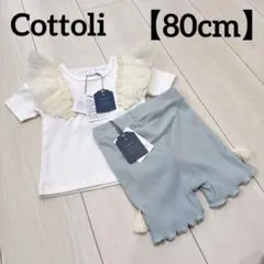 【新品】　Cottoli セットアップ　80cm コトリ　チュール　フリル　半袖