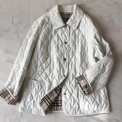 バーバリー ロンドン 大きいサイズ 13 キルティングジャケット ホワイト