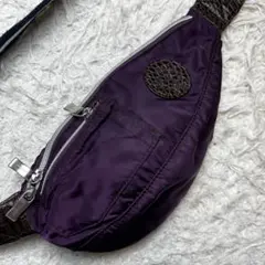 Orobianco オロビアンコ クロコ 型押し ボディバッグ パープル