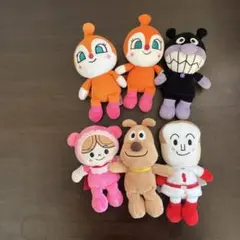 アンパンマンキャラクター マスコットぬいぐるみ 6体セット