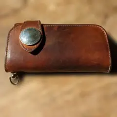 ALZUNIアリズニ.レザー長財布 スナップボタン付き本日最終最安値終わりです