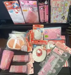 レア★平成レトロ★SANRIO★ KITTY★雑貨&バス用品セット♪13種15点