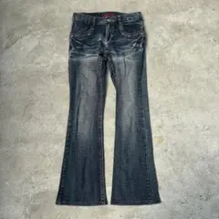 00s Flare denim pants y2k ギャル 平成 グランジ V系