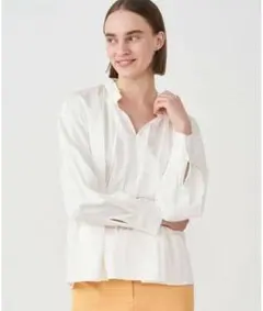 トゥモローランド Ballsey ハイカウントサテンネックフリルブラウス