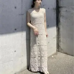 Bab クロシェロングワンピース