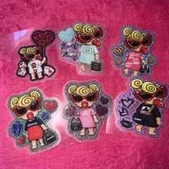 ヒスミニ ステッカー シール 6枚セット グリッター