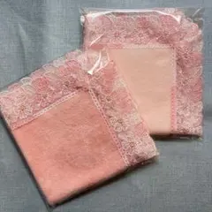 【新品未使用】近沢レース　タオルハンカチ　桜便り　ピンク　＆　ピーチ