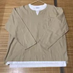 PLUS ONE⭐︎八部袖カットソー&半袖TシャツセットXL 麻入りのサムネイル