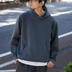 新品未使用 wjk overlap hoodie パーカー ダークグレー XL - メルカリ