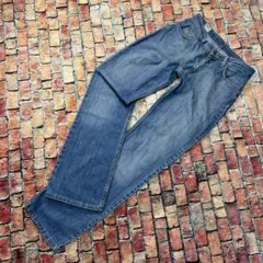 Lee 33102 麻混 グレー ストレート デニムパンツ ジーンズ リー - メルカリ