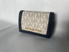 マイケルコース 財布 三つ折り ネイビー