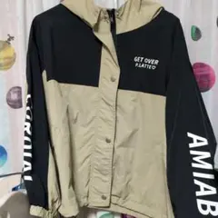 Pink Latte フード付きジャケット S ベージュ/黒 160