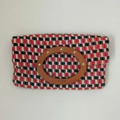 katespade 木製ハンドル付きクラッチバッグ