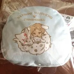 夏目友人帳×サンリオキャラクターズ　ふわふわポーチ　夏目×斑×シナモロール