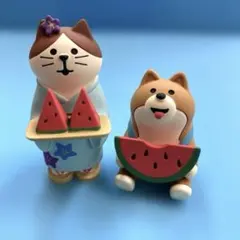 コンコンブル　西瓜いかが猫　スイカわんこのサムネイル