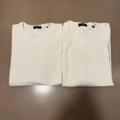 ホワイト クルーネック Tシャツ 2枚セット