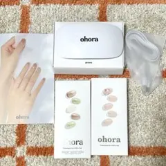 【美品】ohora ジェルネイルシール UVライト ピンク系 セルフネイル