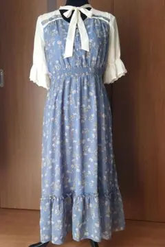 axes花柄ロングワンピース