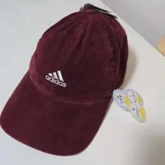 adidas バーガンディ キャップ フリーサイズ