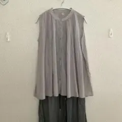 COCA ノースリーブ ブラウス グレージュ