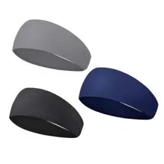 【3枚入り】スポーツヘアバンド ヘルメット 汗取り ターバン ;c6592;