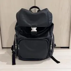 ZARA ザラ フェイクレザー バックパック リュック ブラックのサムネイル