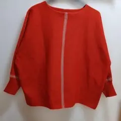 KARLA REINETTE 長袖 ニット セーター レッド サイズ M～L