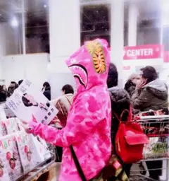 A Bathing Ape ピンクカモフラージュパーカー M
