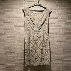 Aimer Acret グレー レース ノースリーブ ドレス