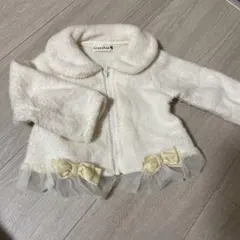 ブランシェス　アイボリー フリースジャケット