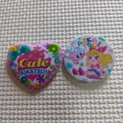 アイカツ　いちご　缶バッチ　2個のサムネイル