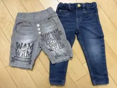 ブリーズ ジーンズ 100 ワムワム 半ズボン 男の子 セット ボーダー