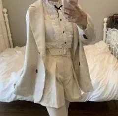 treat ürself ギンガムチェック　セットアップ　フレンチガーリー