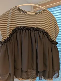 ボーダー　フリル　Tシャツのサムネイル