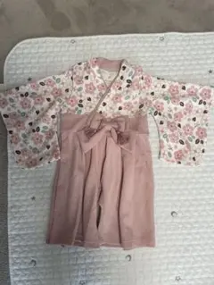 ベビー袴ロンパース 女の子 桜柄 ピンク お食い初め 初節句 ひな祭り 80