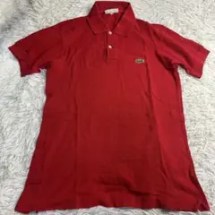 フランス製 70~80s ラコステ フレラコ ポロシャツ レッド サイズ3