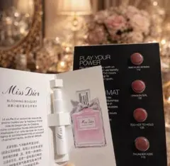 ①Miss Dior Blooming Bouquet ②NARS リップ