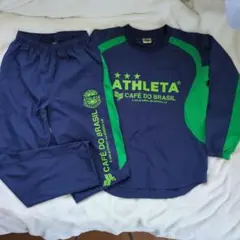 子供用　ATHLETA ピステ上下セット 160 ネイビー・グリーン