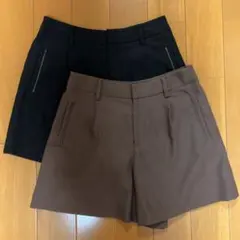 【新品・2色セット】クリアインプレッション　タックショートパンツ