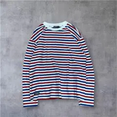 AIGLE Border Long Sleeve Tee Tricolor