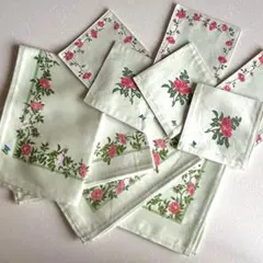 【非売品】ハマナス柄 ⭐︎ランチョンマット＆コースター 10点 ⭐︎厚手 はっ水加工