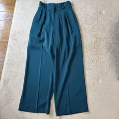 HARE ダークグリーン ワイドパンツ ゴムウエスト【セット販売可】