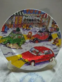 今村幸治郎クリスマス プレート TOYS おもちゃ屋 陶器製 飾り皿のサムネイル