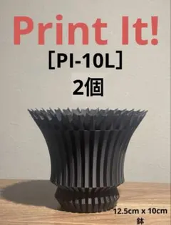 3Dプリンター鉢　PI-10L黒　２個セットのサムネイル