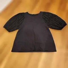 SUGAR SPOON パフスリーブ Tシャツ ブラックのサムネイル