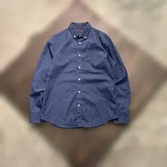 8BS1 Old Navy ドット柄長袖シャツ ネイビー インポート 古着 - メルカリ