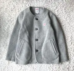 美品◯ダントン ウール モッサ ノーカラー ジャケット グレー 36